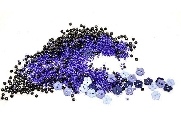 Colored glass beads
